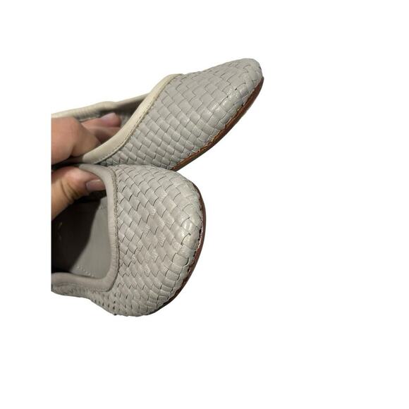Allan K Minimalist Gray Grey Leather Ballet Flats Womens Size 37 - Picture 6 of 7